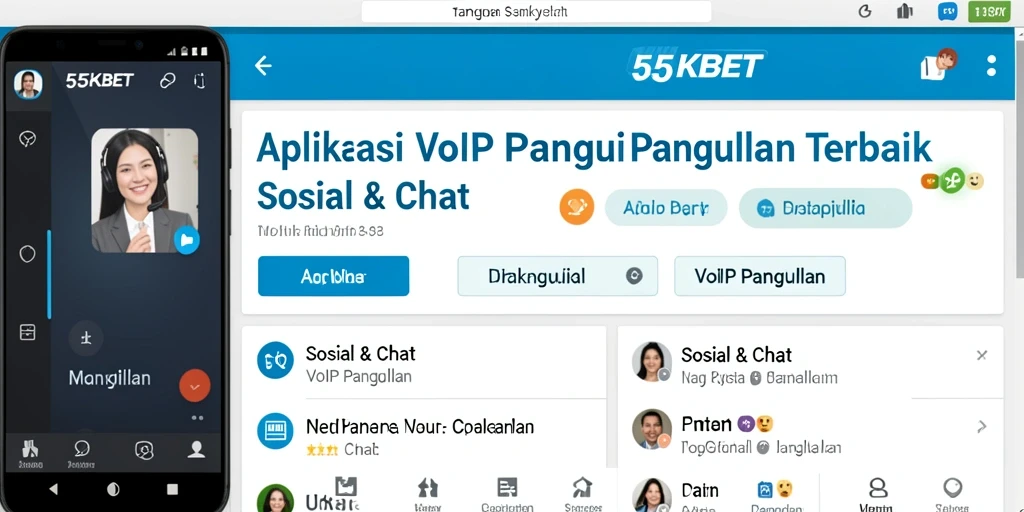 Tampilan antarmuka 55KBET yang mudah digunakan untuk VoIP Panggilan.