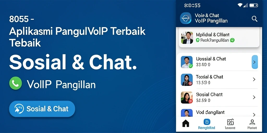 Antarmuka pengguna 8055 yang intuitif untuk panggilan VoIP.
