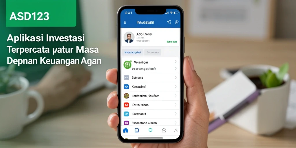 Antarmuka aplikasi Investasi ASD123 yang bersih dan informatif.