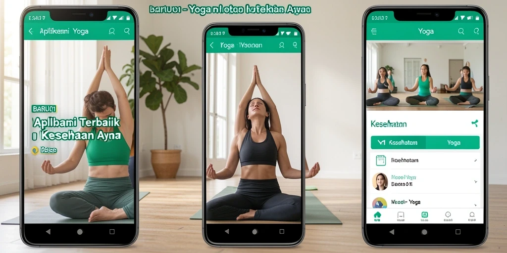 Tampilan antarmuka intuitif aplikasi BARU01 untuk latihan yoga.