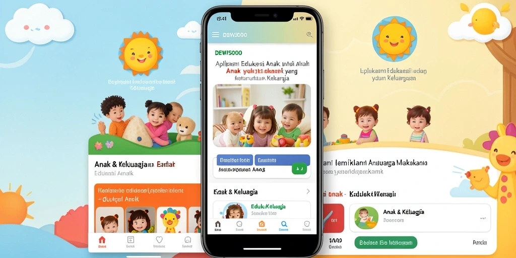 Tampilan menarik dan interaktif DEWI5000 untuk anak-anak.
