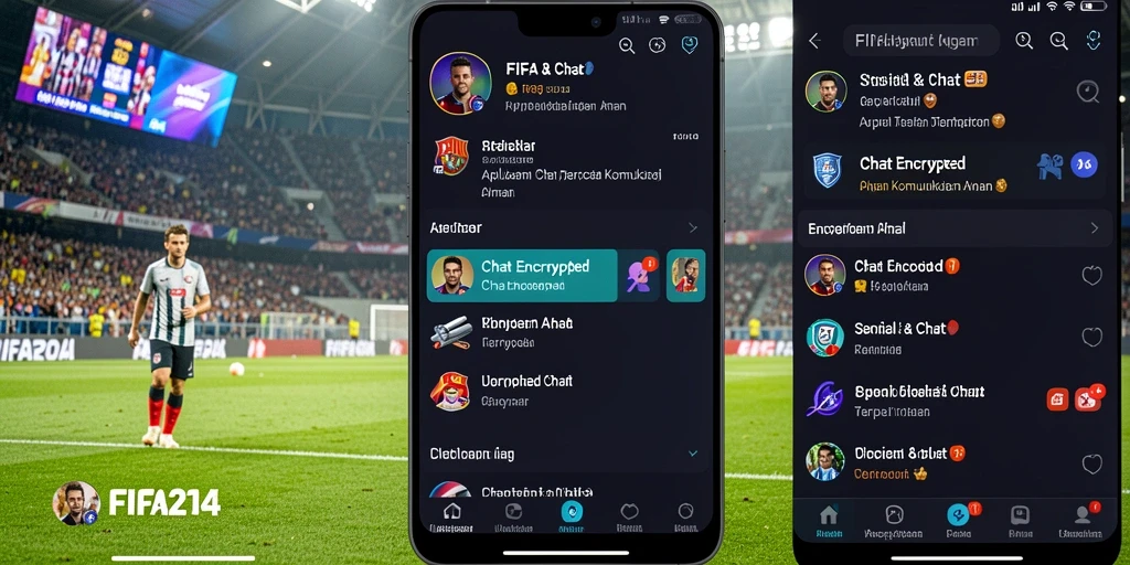 Antarmuka pengguna FIFA234 yang modern dan intuitif untuk Chat Encrypted.