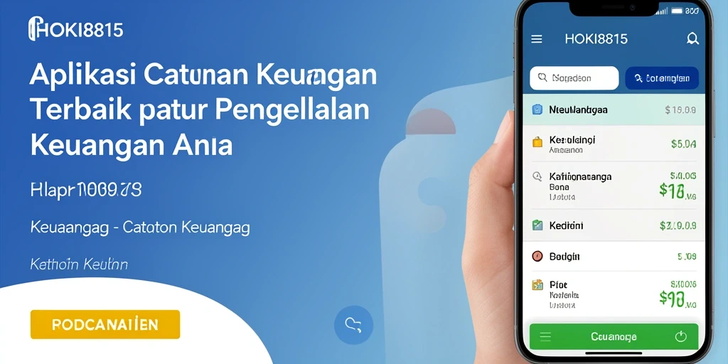 Antarmuka aplikasi HOKI8815 yang menarik dan fungsional untuk Catatan Keuangan.