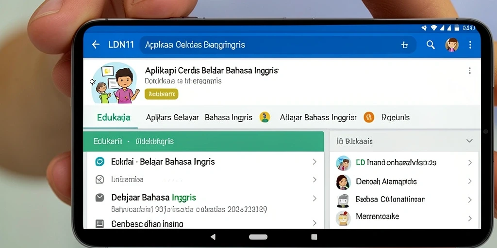 Tampilan antarmuka LDN11 yang menarik dan fungsional untuk belajar Bahasa Inggris.