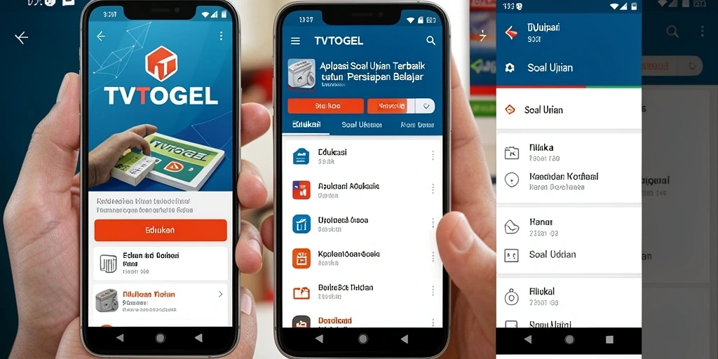 Tampilan antarmuka aplikasi Soal Ujian TVTOGEL yang menarik.