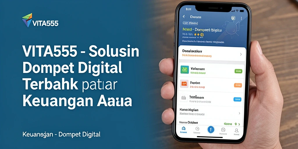 Tampilan antarmuka VITA555 yang modern dan fungsional untuk Dompet Digital.