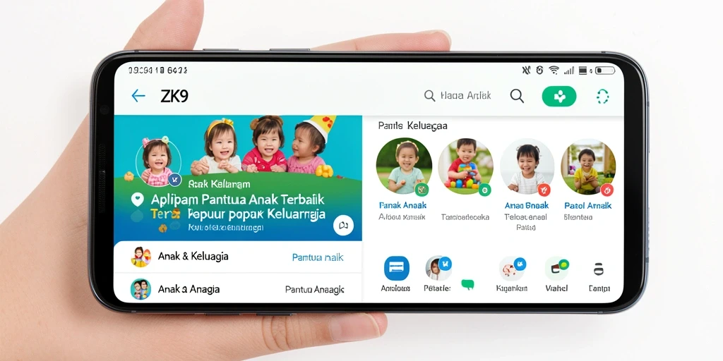 Antarmuka ZK9 yang ramah pengguna untuk pemantauan anak.